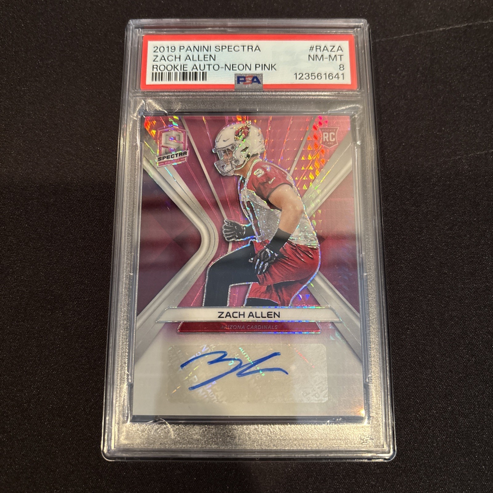 Zach Allen Panini Spectra Rookie Autographs #RAZA Neon Pink