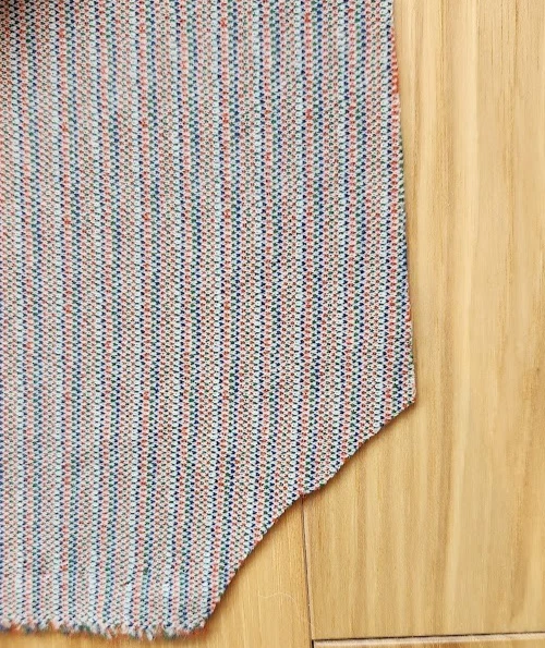 Poliéster tejido doble tejido vintage años 70 naranja grueso 2 yardas 74 pulgadas x 62 pulgadas Foto 3 de 4