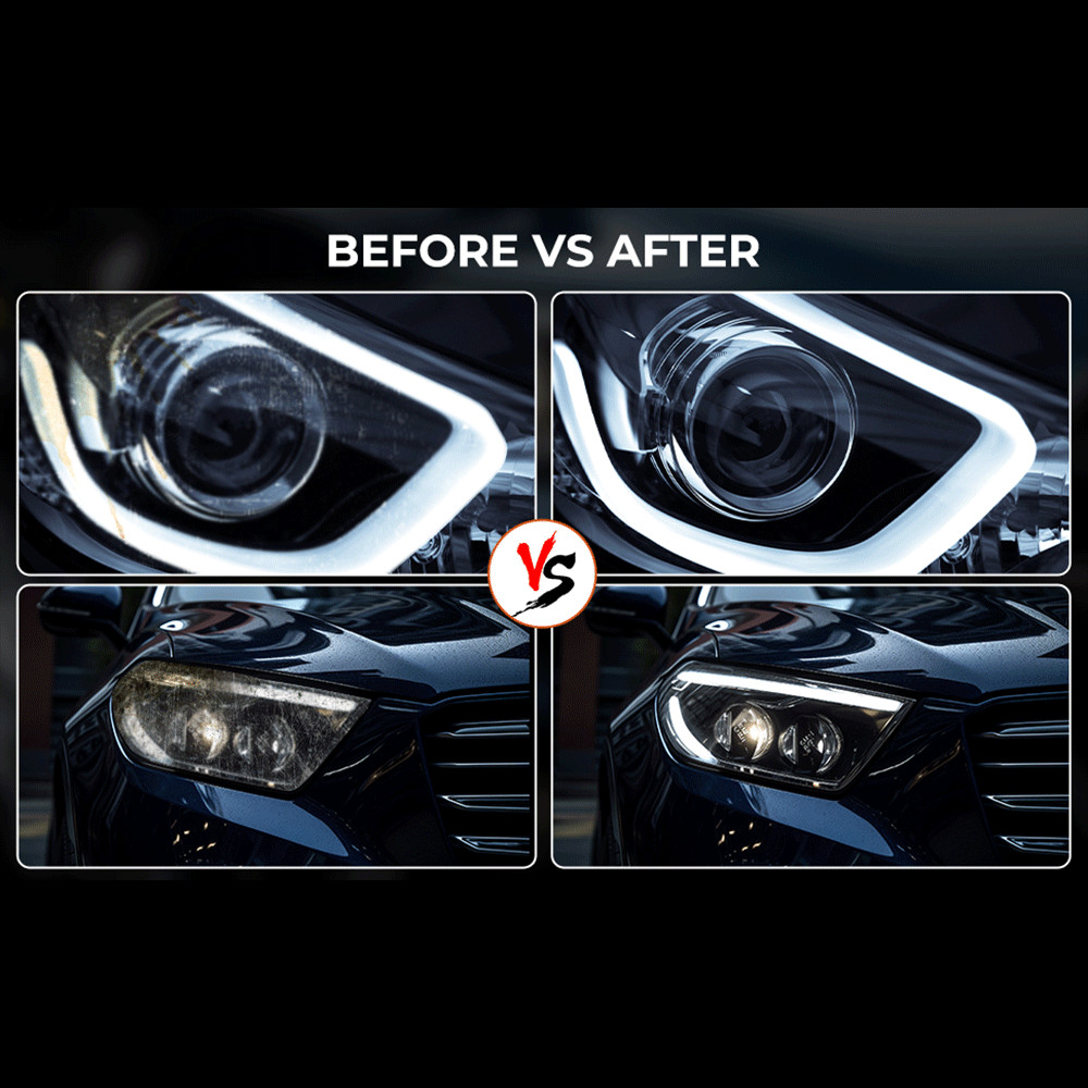 For Mercedes Benz Headlight Restoration Kit Polishing Buffing Lens Restore Clean