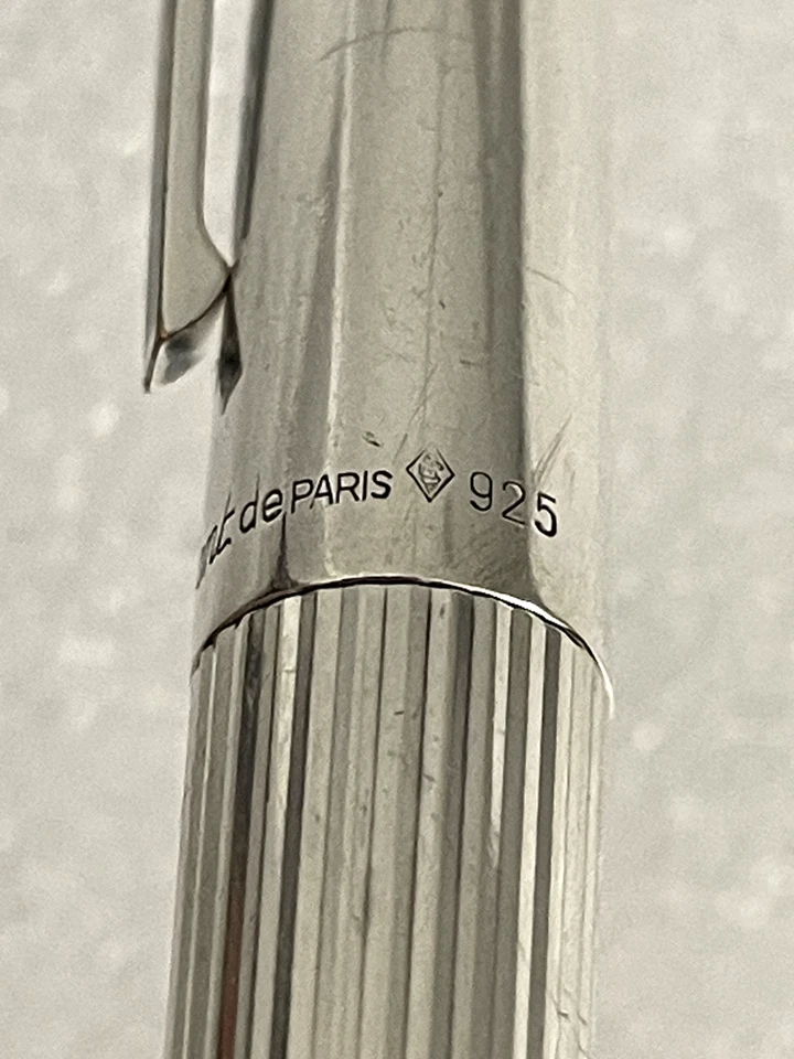 ST Dupont Classique перьевая ручка, серебро, черный лак зажим 18K WG новый в коробке - Изображение 4 из 4