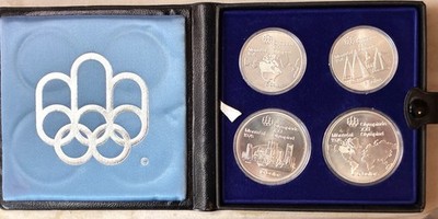 1976 Olympic Canada 4 silver coin set - Series I : 4.32 oz of Silver !