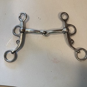 Used Argentine Snaffle Curb Bit Western Bit 5” GUC Horse Tack Used Tack