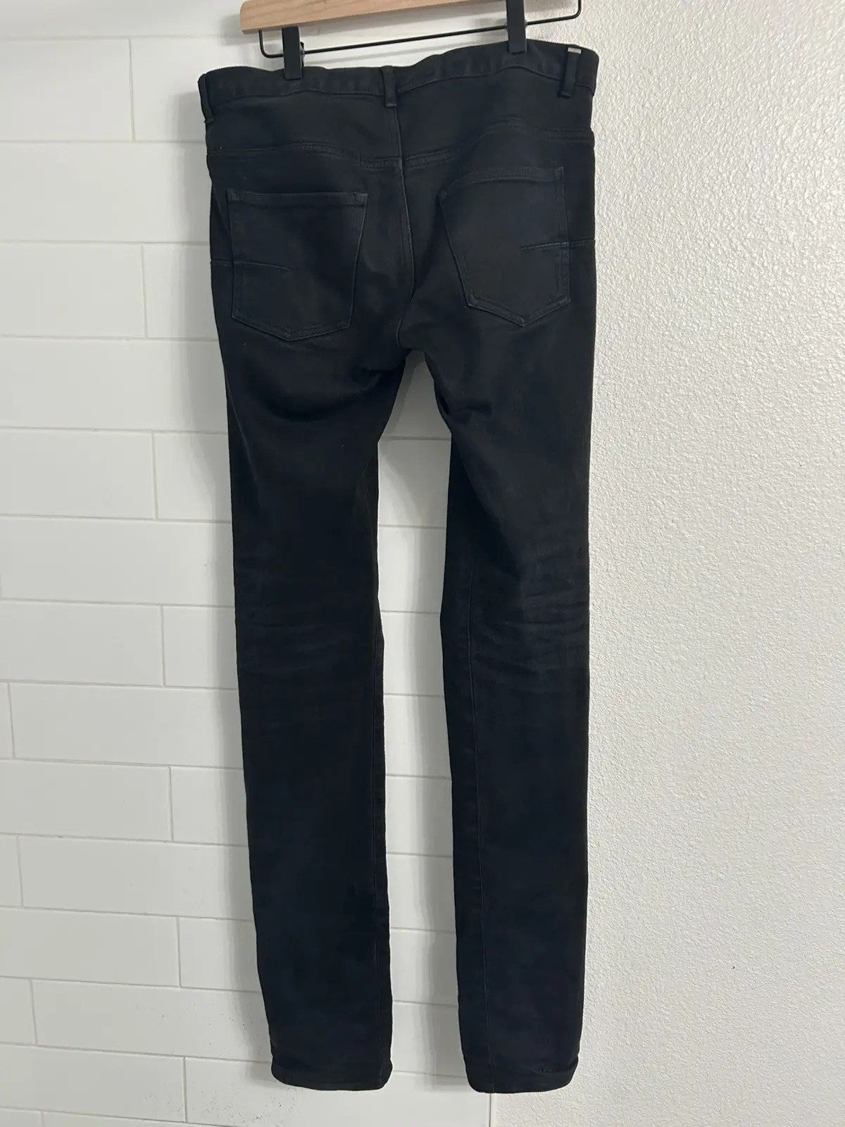 Dior Homme Hedi Slimane Waxed Coated Denim Jeans - Gem