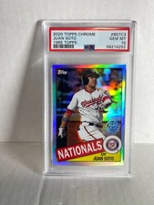 2020 Topps Chrome JUAN SOTO 1985 Topps 35th Anniversary REFRACTOR PSA 10 GEM MT!