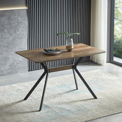 Modern Minimalist Style Dining Table MDF wooden Top For Dining RoomOffice Table