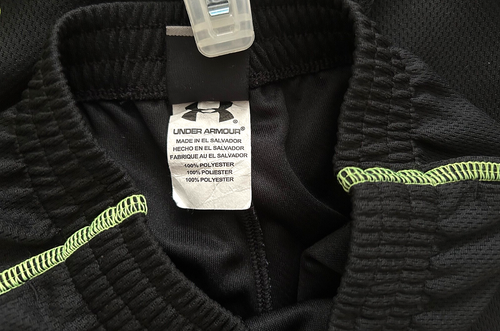 UNDER ARMOUR KIDS - Boys Everyday Track Pants BLACK/NEON GREEN Spell-Out - Sz 4 - Picture 22 of 24