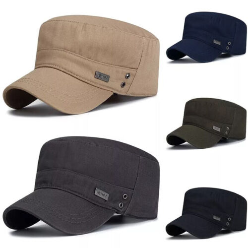 Mens Cap Army Hat Cadet Castro Military Patrol Baseball Cap Hats Adjustable