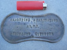 TARGA IN OTTONE PERSONALE PORTA CASETTINA APPARTENENTE AL P.P. MORISASCO... 