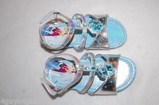 Toddler Girls Shoes STRAPPY SILVER DISNEY FROZEN SANDALS Snowflake Rhinestone 12