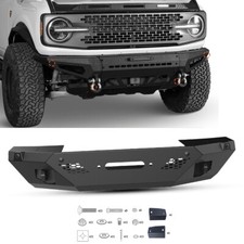 For 2021-2026 Ford Bronco Front Bumper Assembly Coated Steel Heavy Duty