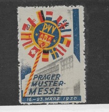 CZECHOSLOVAKIA PRAGER MUSTER-MESSE LABEL (CC925)