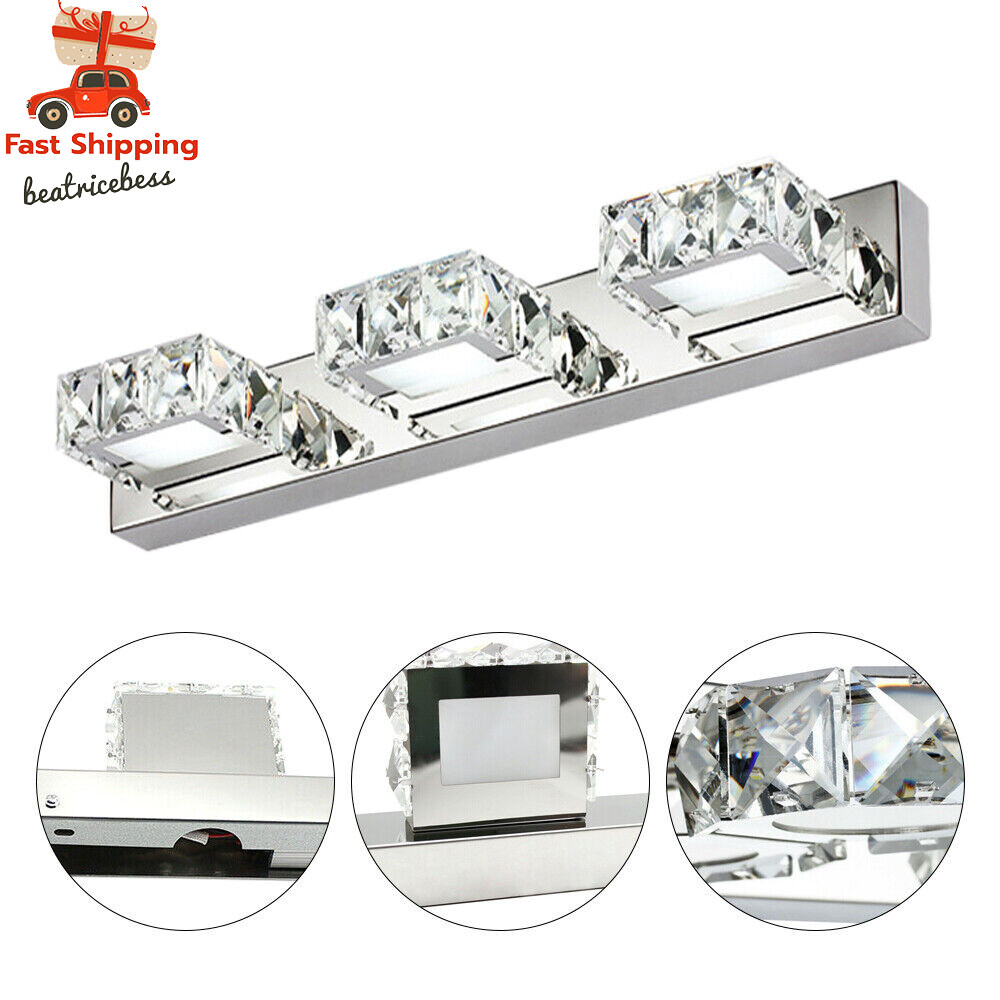 Bathroom Vanity Wall Light Over Mirror Light LED Crystal Wall Sconce Lighting