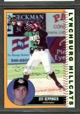 2003 ShoeBox Hero Lynchburg HillCats #17 Jeff Keppinger Signed Autograph