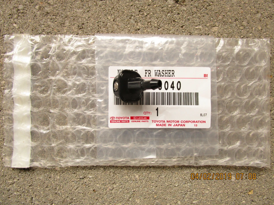 86-88 TOYOTA SUPRA BOQUILLA LAVADORA PARABRISAS DELANTERO OEM CANTIDAD 1 OEM NUEVO Foto 3 de 3