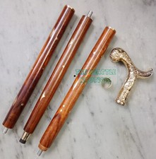Antique Brass Victorian Handle Wooden Vintage Style Designer Walking Stick Cane