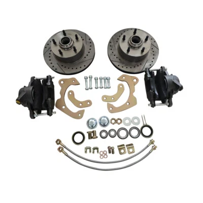 Deluxe Disc Brake Kit for 1965-1968 Chevy Full Size Car,Drilled/Slotted - Bild 1 von 4