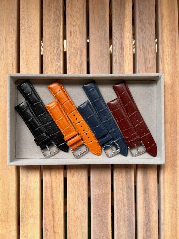 Bracelet Cuir Montre "Crocodile" - Toutes tailles - Photo 3/3