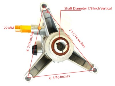 Craftsman 580.754911 2800 PSI Pressure Washer Pump Vertical 7/8