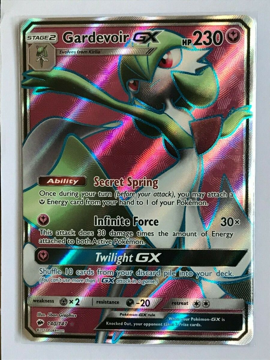 Pokémon Gardevoir GX 140/147 Full Art Holo Rare Burning Shadows NM/M