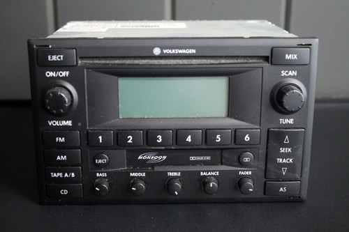 2005 VW Passat Factory Monsoon Head Unit Cassette Tape CD Player 3B7035180G - Picture 1 of 5