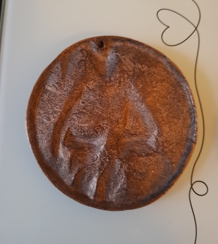 Kunst Wandrelief von Josef Krautwald " Brich das Brot" " aus Bronze - Bild 2 von 2