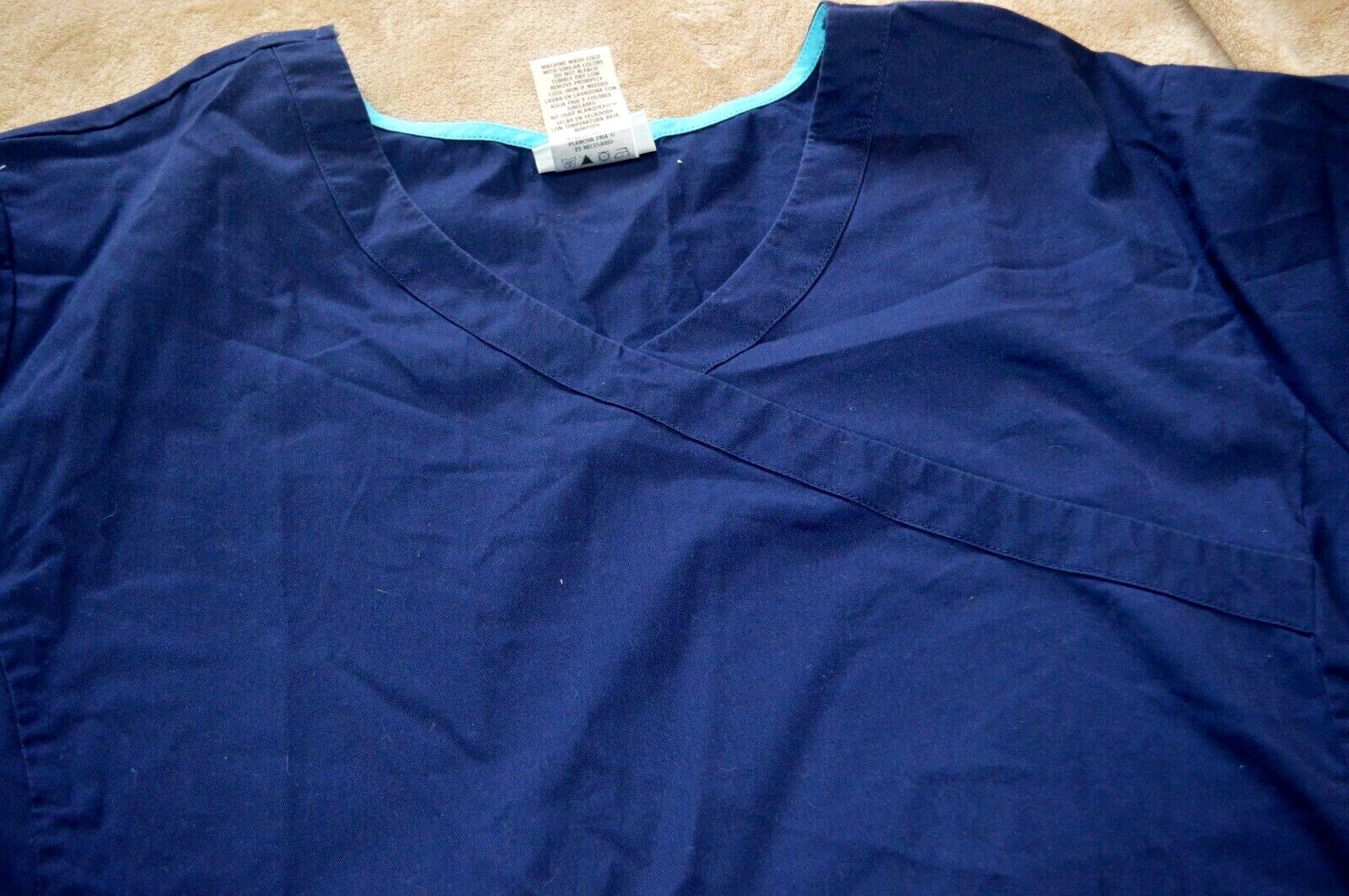 size 3X Scrub Star cotton Blend scrub top Navy XXXL eBay