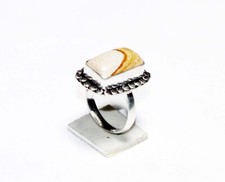 Crazy Lace Agate Gemstone Cushion Shape Handmade Ring Jewelry Size 8 Inches