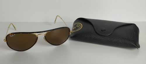 Ray-Ban Aviator Sunglasses RB3025 58mm | Orange/Black/Gold Polarized Full-Color