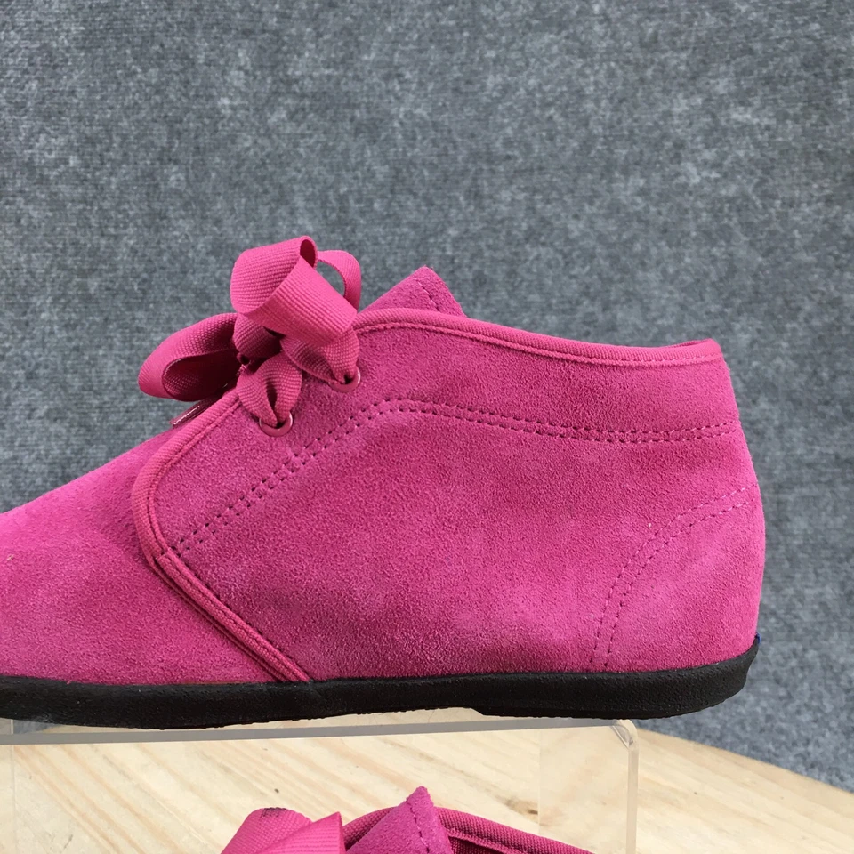 Botas Keds Essential Mujer 5.5 M Botín Rosa Gamuza Cuero Con Cordones 2884M Foto 3 de 4
