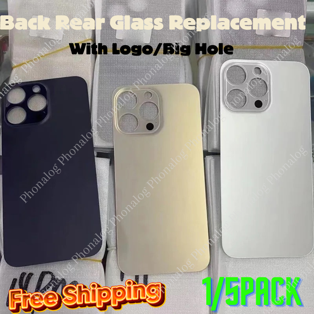 Back Glass Replacement Big Hole For iPhone 11 12 13 14 15 Pro XR Rear Cover Lot