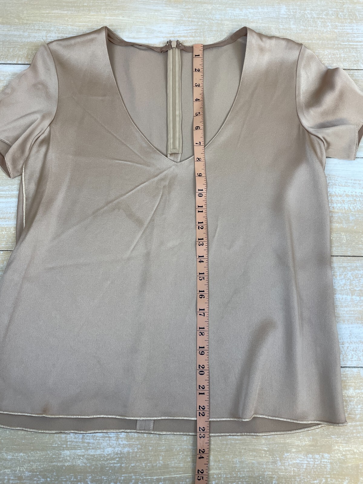 FILA Top donna The Row oro manica corta scollo a V raso spesso zip vedi taglia in foto