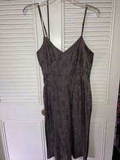 Gap Brown Print Spaghetti Strap Slip dress 8