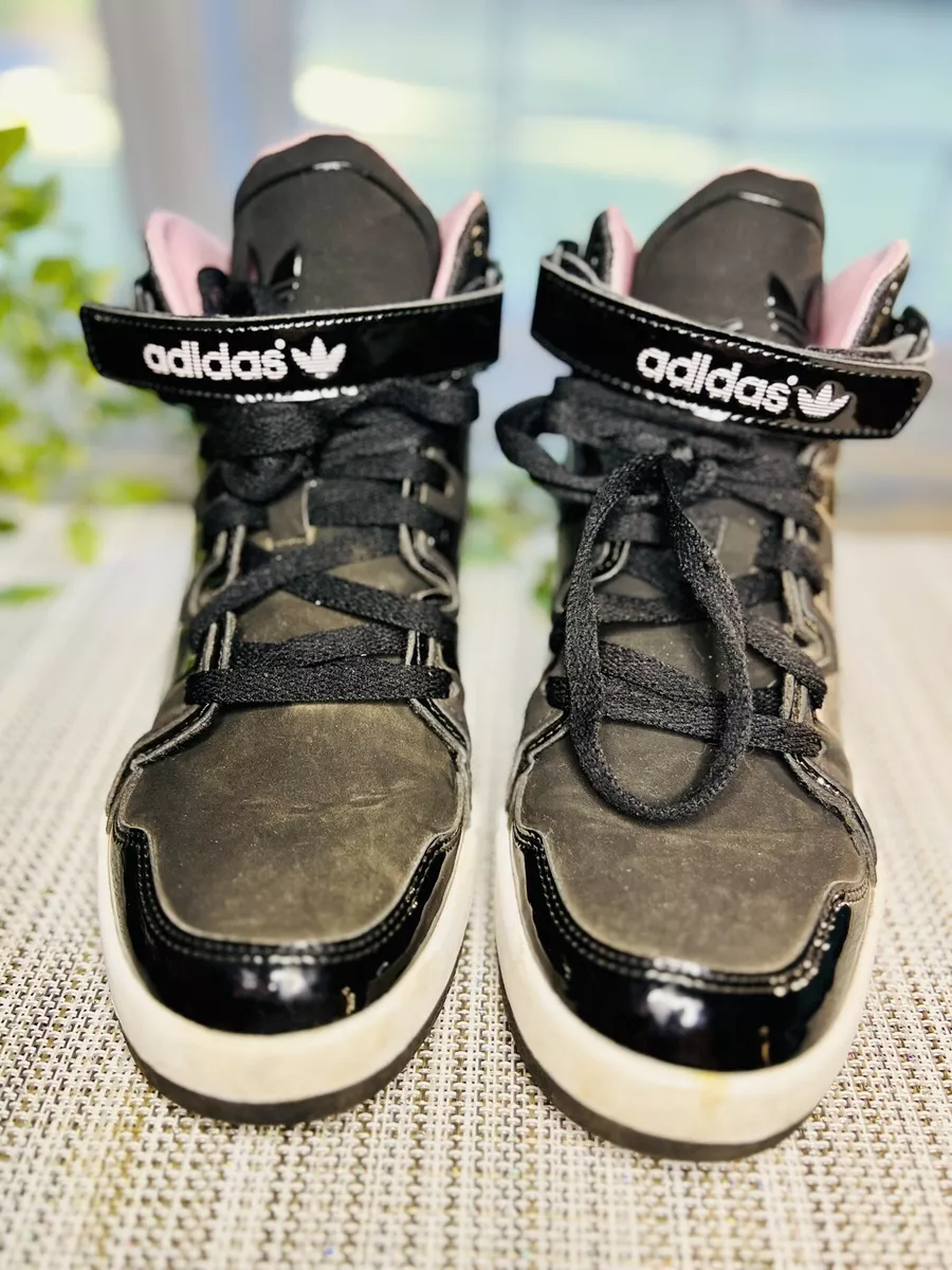 Adidas World Famous Womens Size 8.5 Black & Pink High Tops Strap