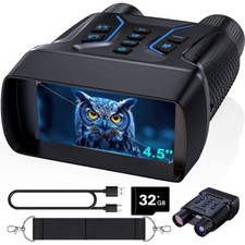 Night Vision Goggles 4K Infrared Digital Binoculars with 4.5 Inch Screen