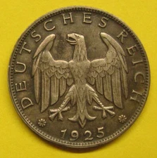 1925-D Germany Weimar Republic 1 Mark Silver Coin Take a Look