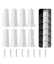 8Pcs Aluminum Siding Corners, White Sturdy Smooth Siding Corner with 8 Nails, 8.