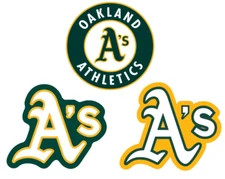 Oakland Athletics 3 Pack All Weather Vinyl Sticker/Decal MLB Multiple Sizes