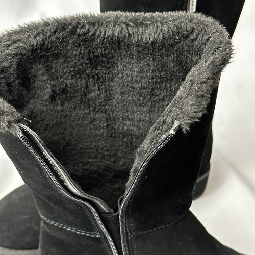 Valdini Sofia Women’s Black Suede Leather Boots, Size 6 - 第 10/11 張圖片