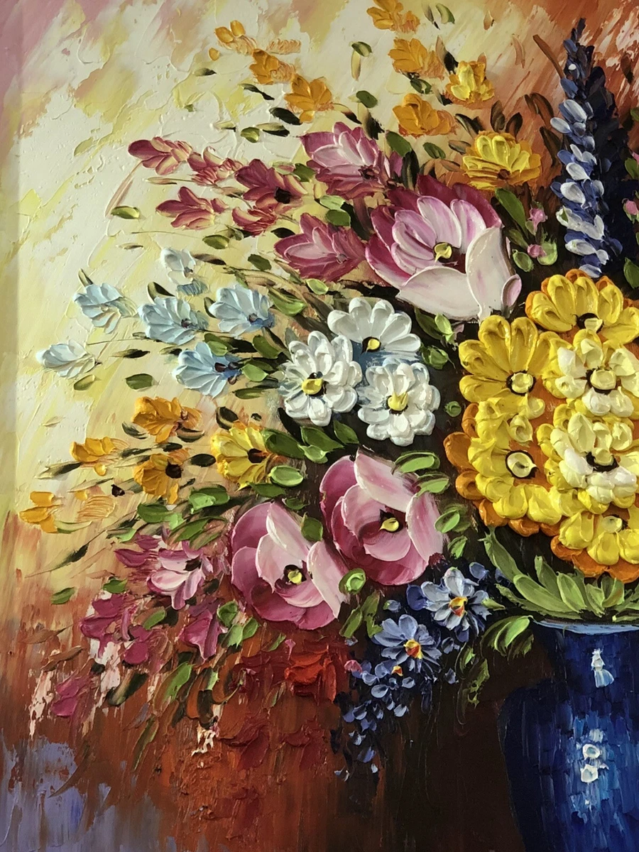 Flower Pot Painting On Canvas Best Flower Site