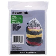 White Mesh Laundry Bag with Drawstrings 24x36 inch Clothes Gear Sports Swim Wash