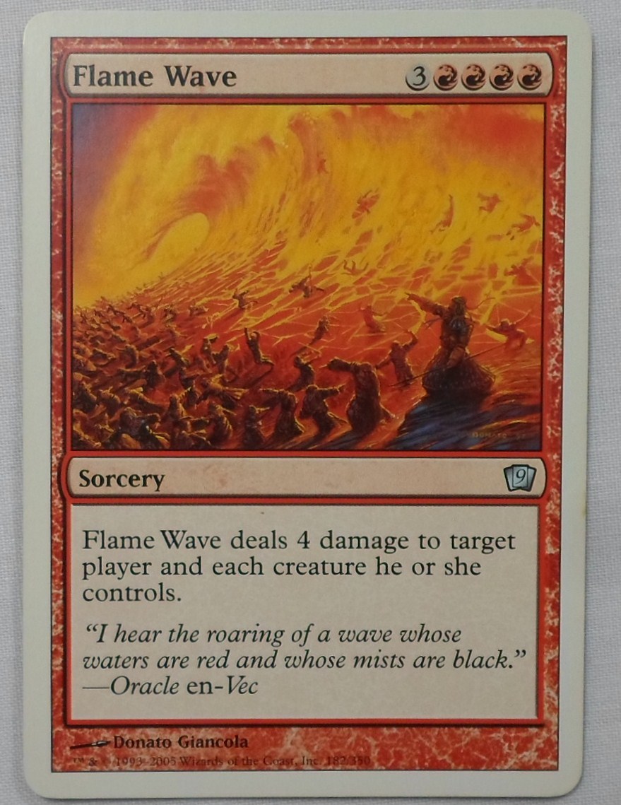 MAGIC THE GATHERING MTG 2005 9th EDITION RED FLAME WAVE SORCERY ENGLISH CARD