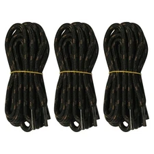 3pair 5mm Thick Heavy duty Round Hiking Work Boot Shoe laces Strings Men Women