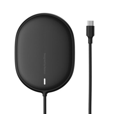 Baseus Qi Wireless Charger sehr flach Schnell-Ladegerät für Smartphones, schwarz