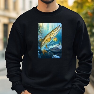 Pike Fish Style Sweatshirt Cosy And Perfect For Any Occasion S To 4XL