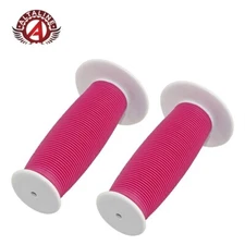 AltaLine  Kids Bicycle Grips Mushroom Handle Bar Colorful Bike Grip Pink/White