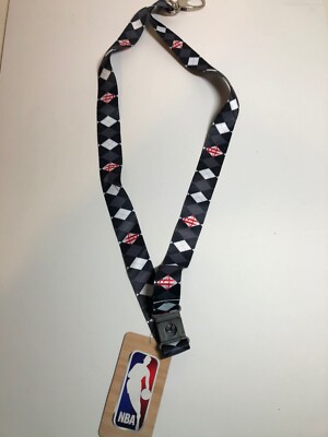 Houston Rockets NBA Argyle Pattern Lanyard Soft Keychain Double Sided ...