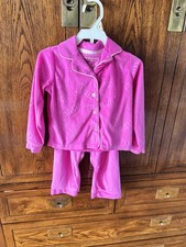 bright pink velour button-front pajama set from Juicy Couture Kids Sz 2T