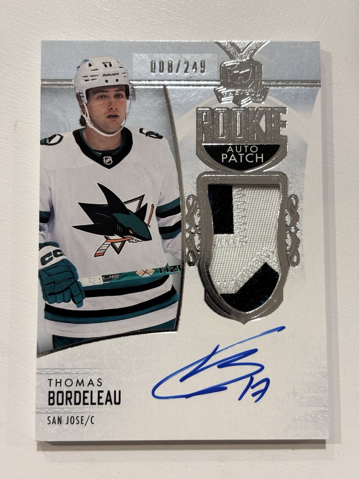Thomas Bordeleau 2022-23 Upper Deck The Cup Rookie Patch Autograph /249 #132