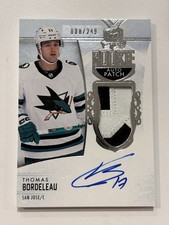 Thomas Bordeleau 2022-23 Upper Deck The Cup Rookie Patch Autograph /249 #132