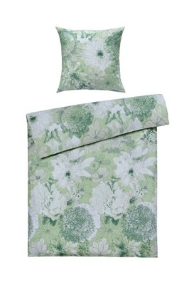 casa NOVA Bettwäsche BLAIR Satin BT 135x200 cm grün Bettbezug